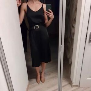 Satiny Midi Dress